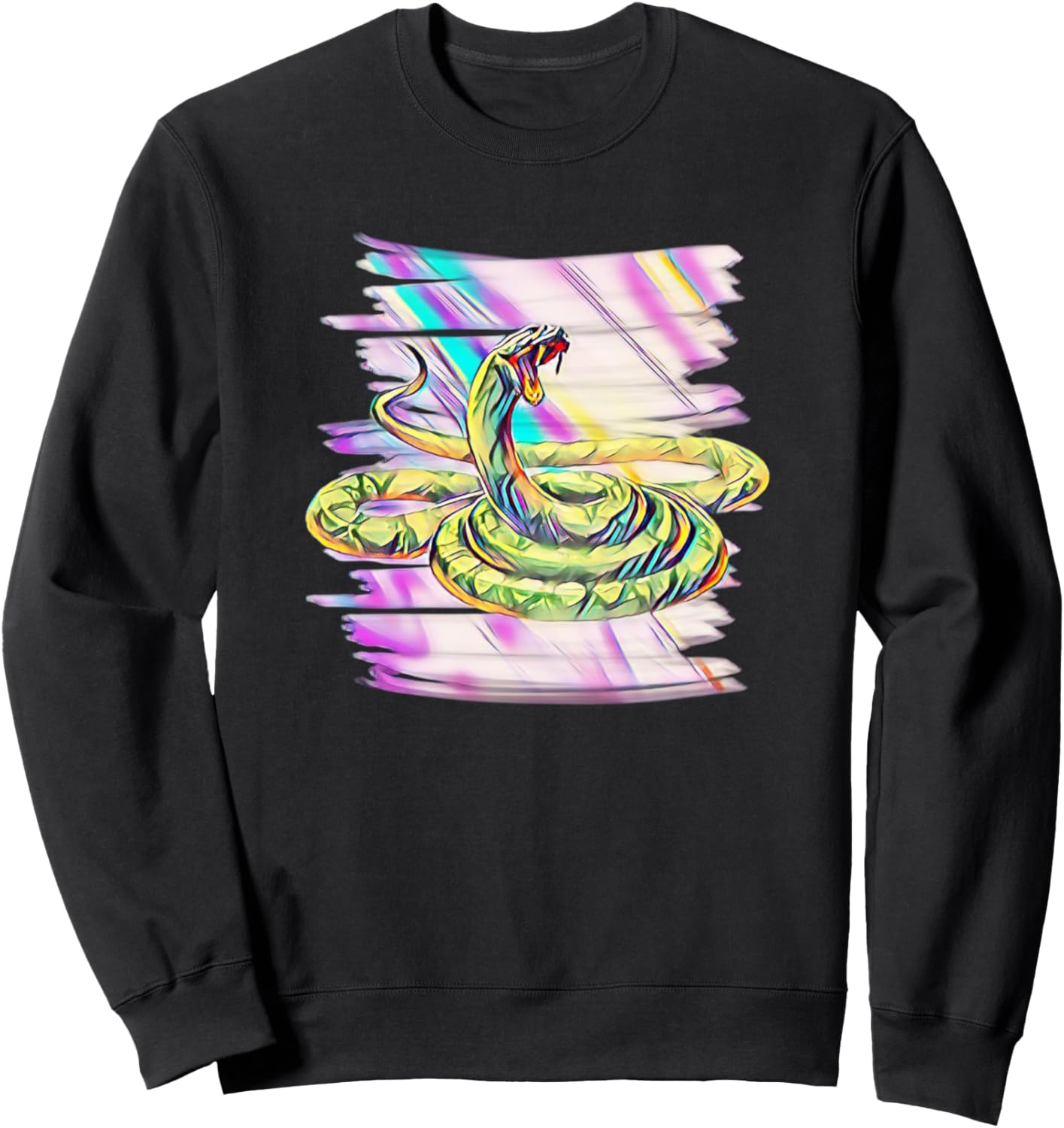 

Толстовка с изображением кобры, змеи и рептилии, в красочном стиле Cobra Snake Reptile Animal Gift | Christmas Birthday, черный