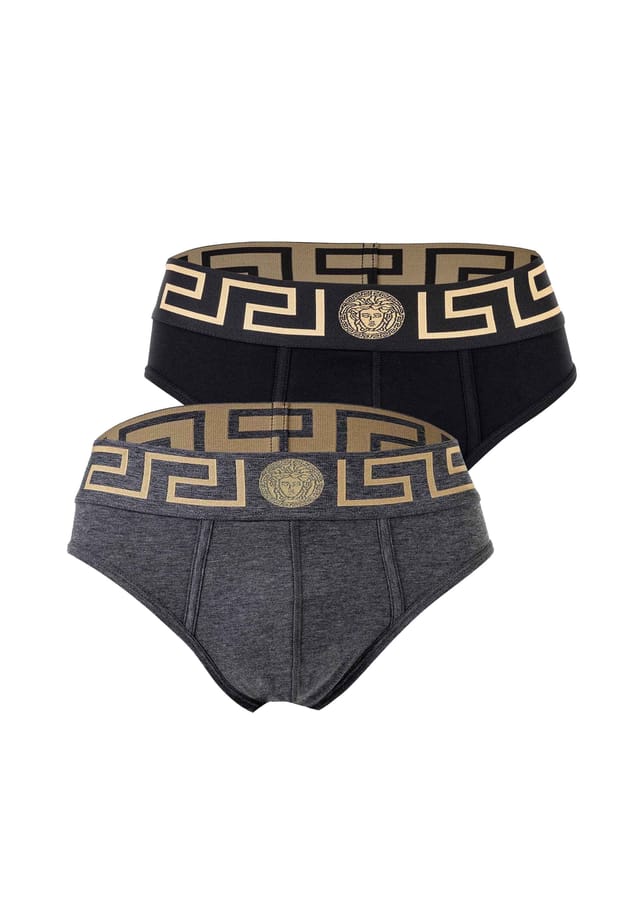 

Трусы 2 шт. в упаковке - Топика хлопок однотонные Versace, мультиколор