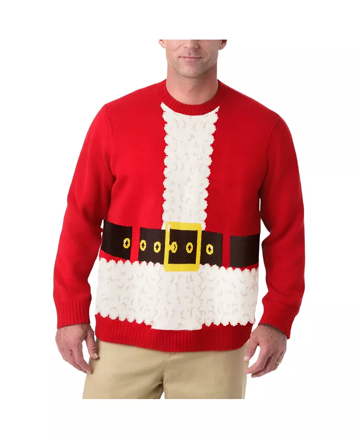 

Мужской праздничный свитер с круглым вырезом Holiday Crewneck KingSize, красный