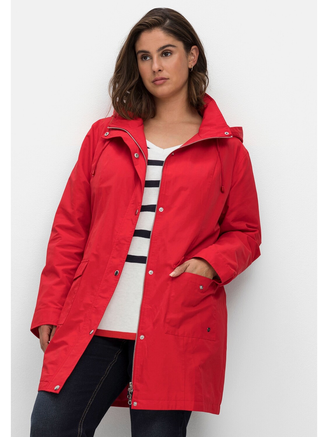 

Пуховик sheego Outdoorparka, цвет mohnrot