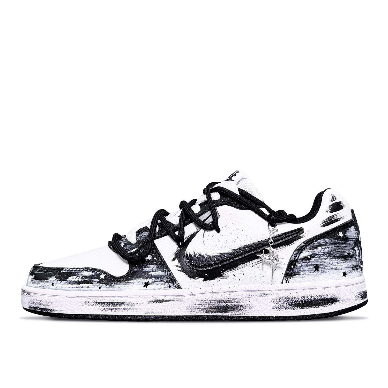 

EBERNON Falling Dark Star водонепроницаемые амортизирующие устойчивые к истиранию низкие кроссовки для скейтбординга мужские черно-белые Nike, черный