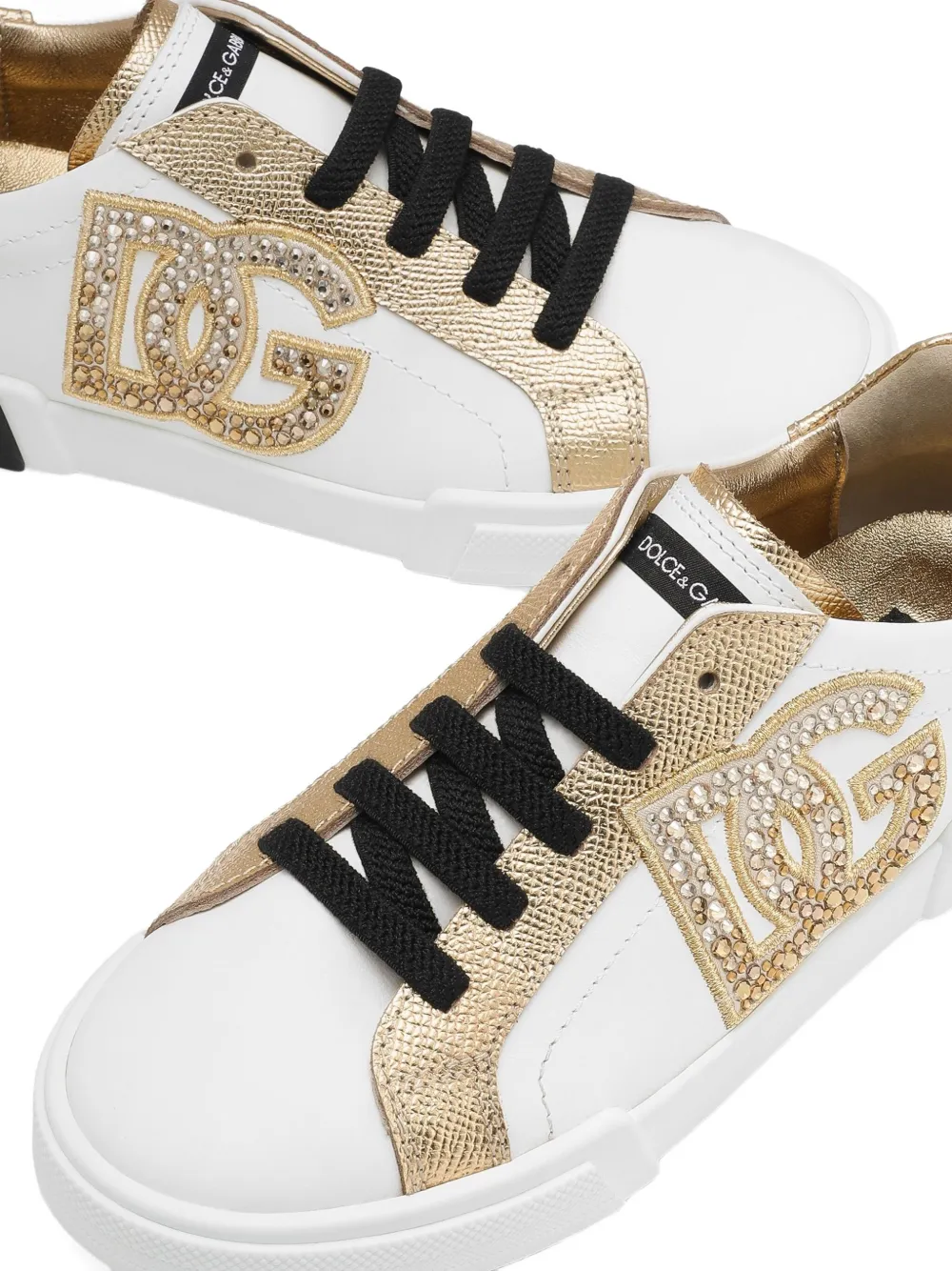 Кроссовки с логотипом, украшенные кристаллами Dolce & Gabbana Kids, белый — фото 4