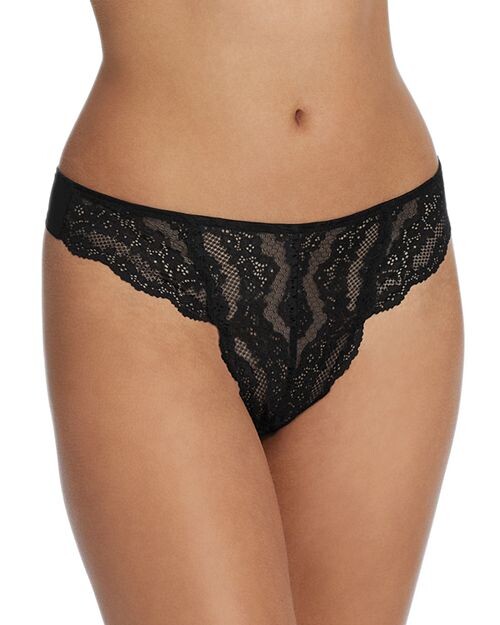 

Кружевные стринги Impress Flora Skarlett Blue, цвет Black