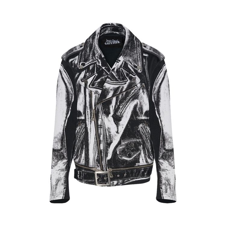 

Куртка Jean Paul Gaultier Trompe-L'Oeil Perfecto Jacket 'Black/White', черный