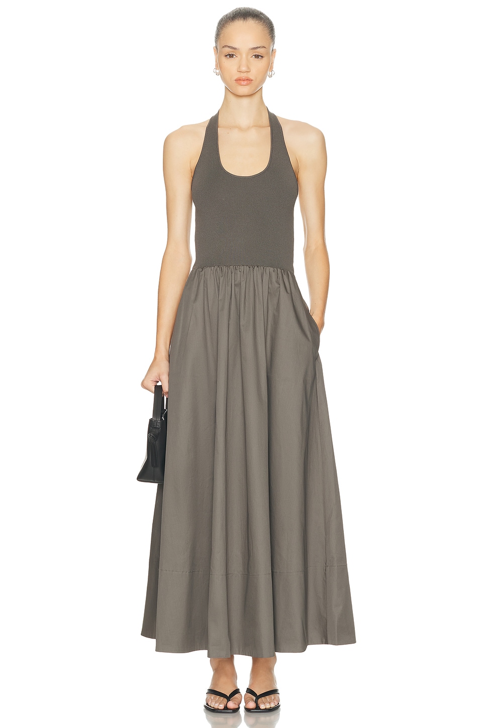 

Платье с запахом и сборками Halter St. Agni, Khaki