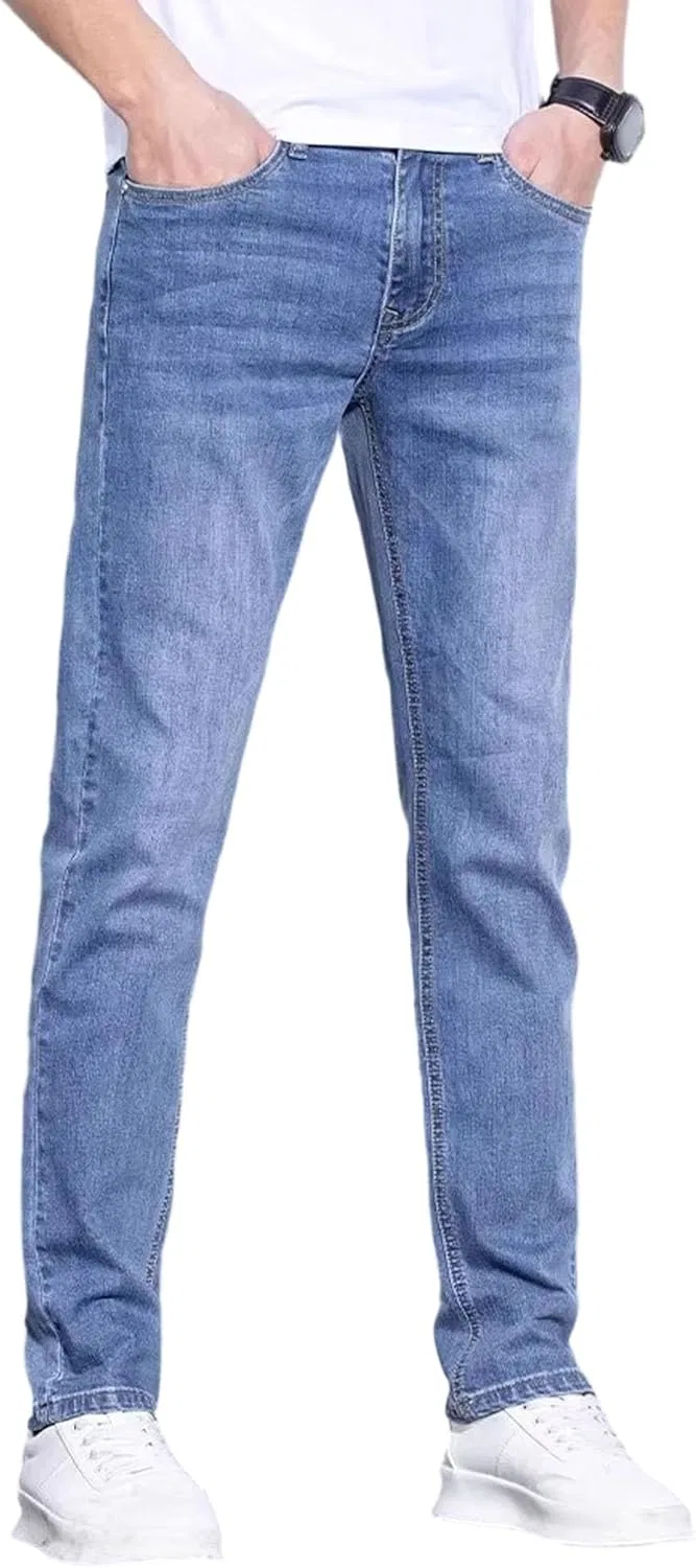 Джинсы прямые Men's Stretch Jeans, синие
