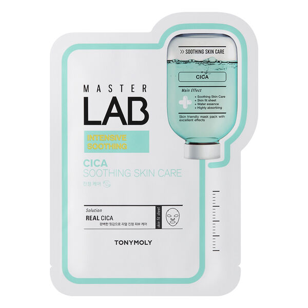 

Успокаивающая маска для лица с экстрактом центеллы азиатской, 19 г Tony Moly Master lab
