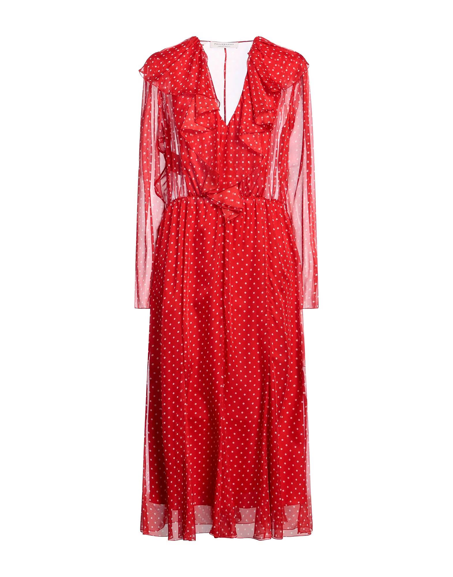 

Платье миди Philosophy Di Lorenzo Serafini, красный