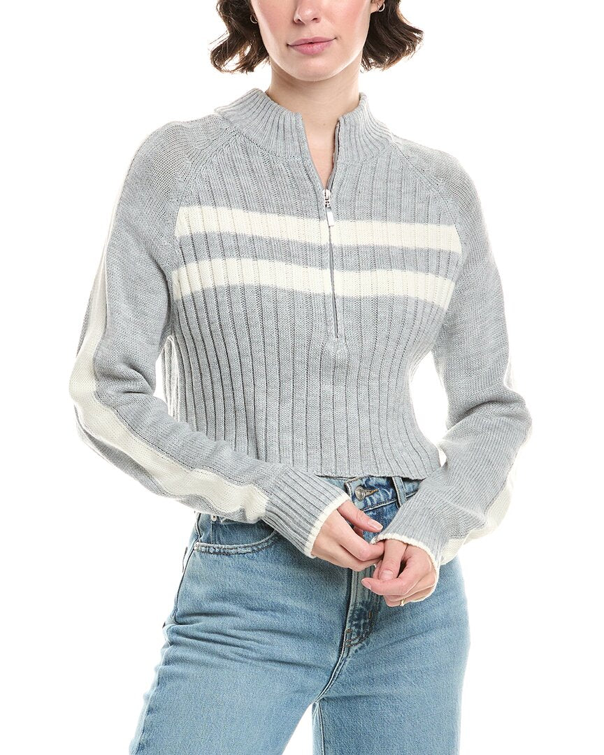 

Хлопковый свитер Emporium с застежкой-молнией 1/2 Cotton Emporium, серый