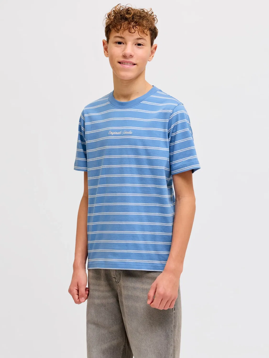 Футболка свободного кроя JACK & JONES Junior, марина — фото 2