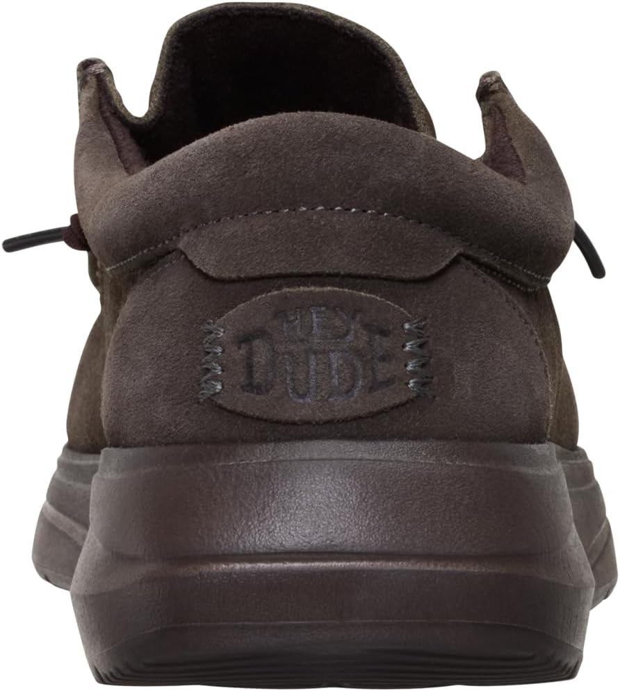 Кроссовки HEYDUDE Mens Wally Comf Suede, Major Brown/Mole Brown — фото 4