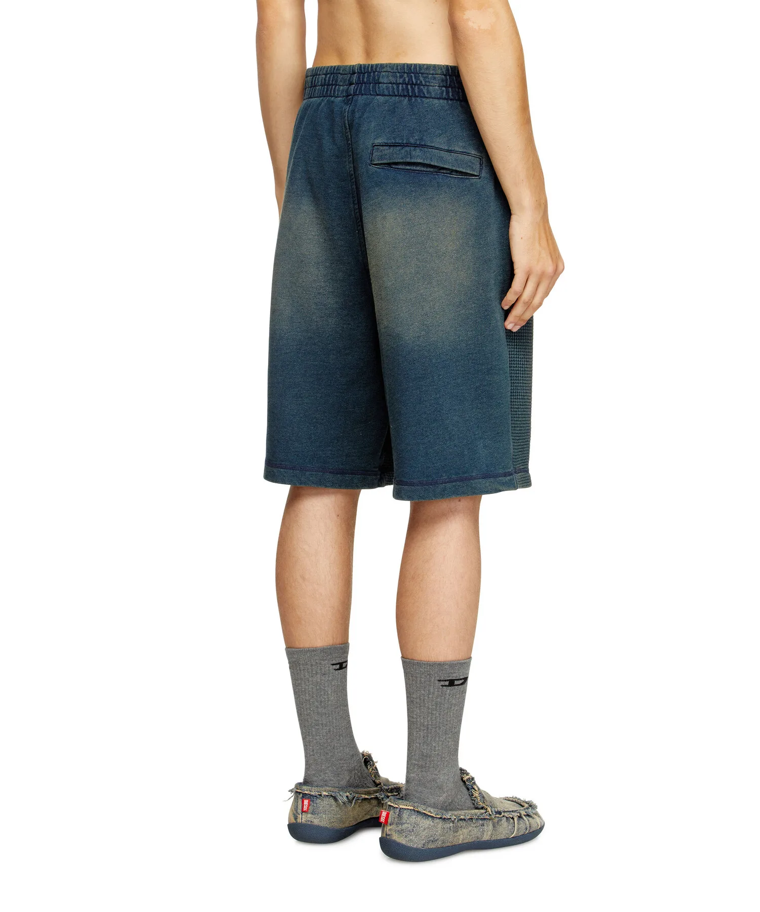 Мужские шорты из смешанного материала P-WAFY-SHORT DIESEL синие — фото 3