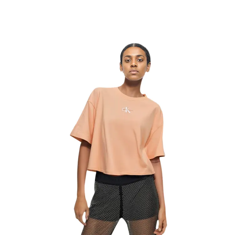 Футболка женская светло-оранжевая Calvin Klein — фото 3