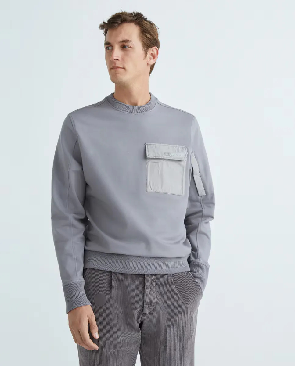 

Мужская толстовка с длинными рукавами и логотипом Paul Smith, светло-серый