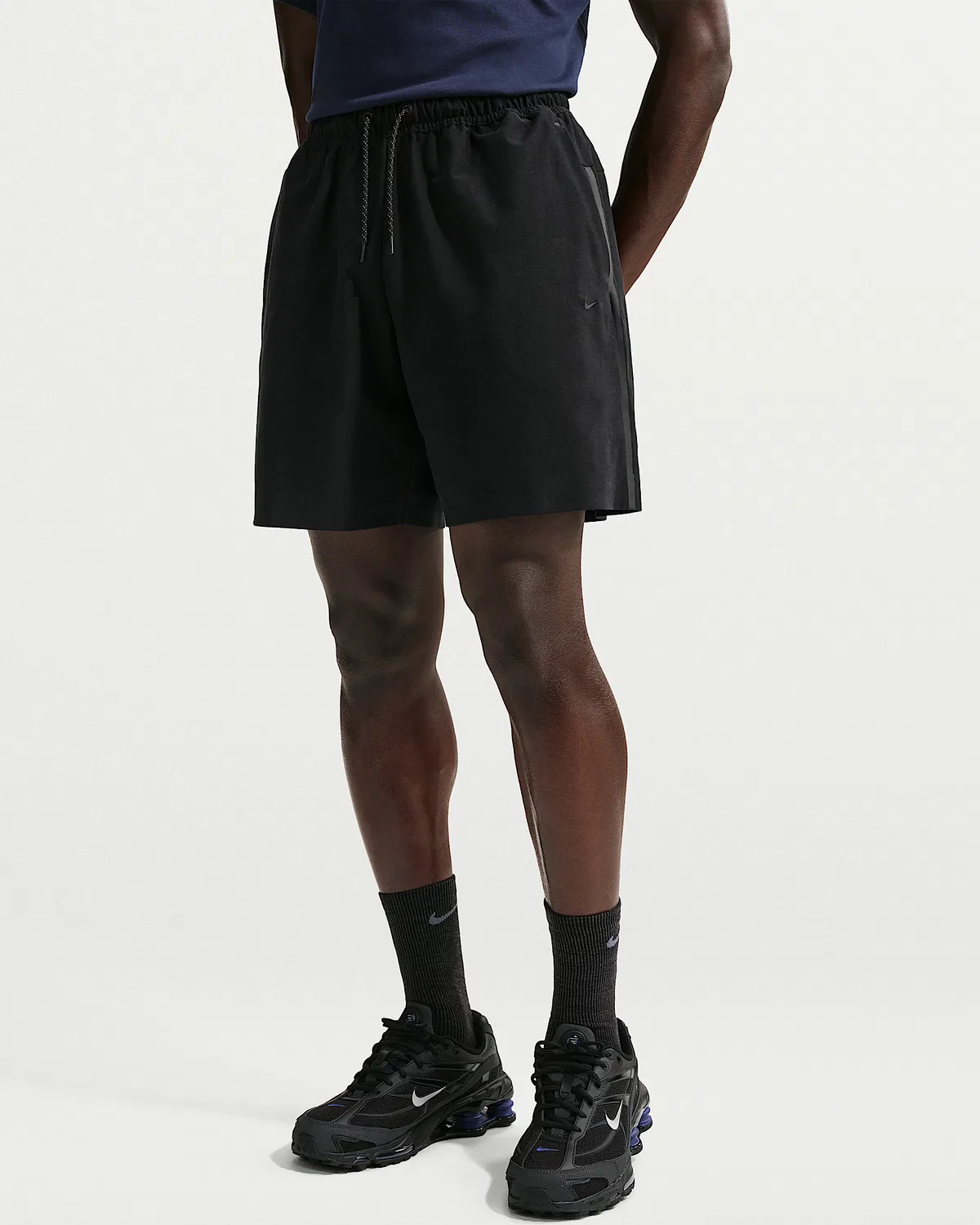 Мужские шорты Nike Tech Dri-FIT Shori Knit, Black/Black — фото 2