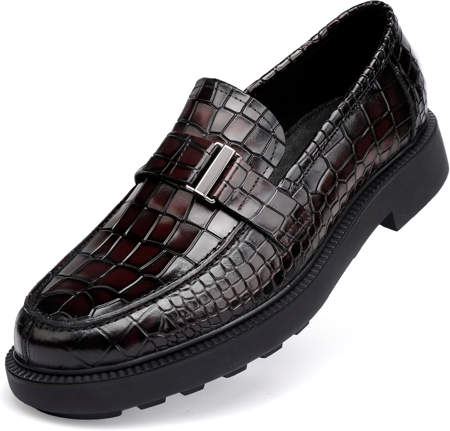 

Мужские туфли Mokolife, классические кожаные лоферы на низком ходу, формальные деловые туфли Penny, красный