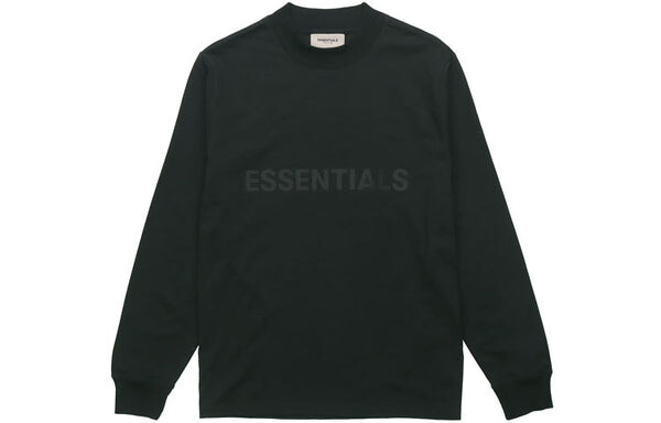 Футболка fw20 long sleeve logo tee 'black' Fear Of God Essentials, черный — фото 2