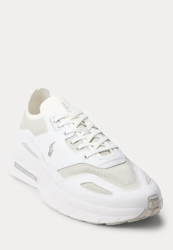 Трикотажные кроссовки boerum с кожаными вставками Polo Ralph Lauren, Deckwash White/Grey Violet — фото 3