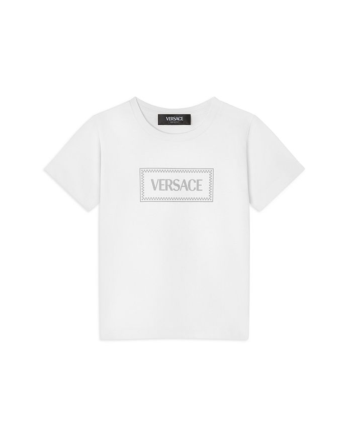 

Унисекс футболка '90 с принтом Damier - малыши, маленькие дети Versace, серый