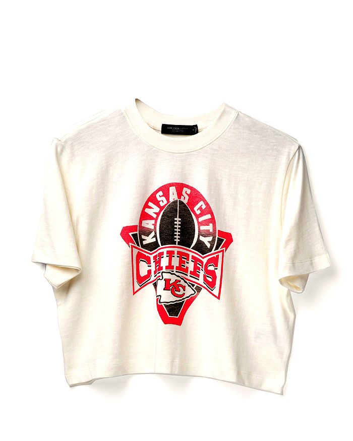 

Женская футболка NFL Kansas City Chiefs с воротником-стойкой Junk Food Clothing, белый