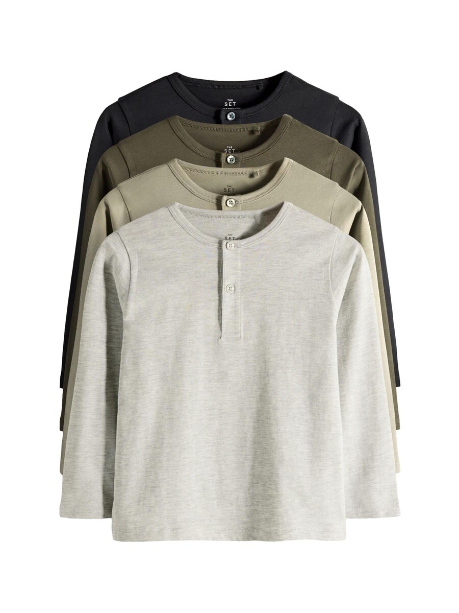 

Рубашка The Set, светло-серый/оливковый/светло-зеленый/черный