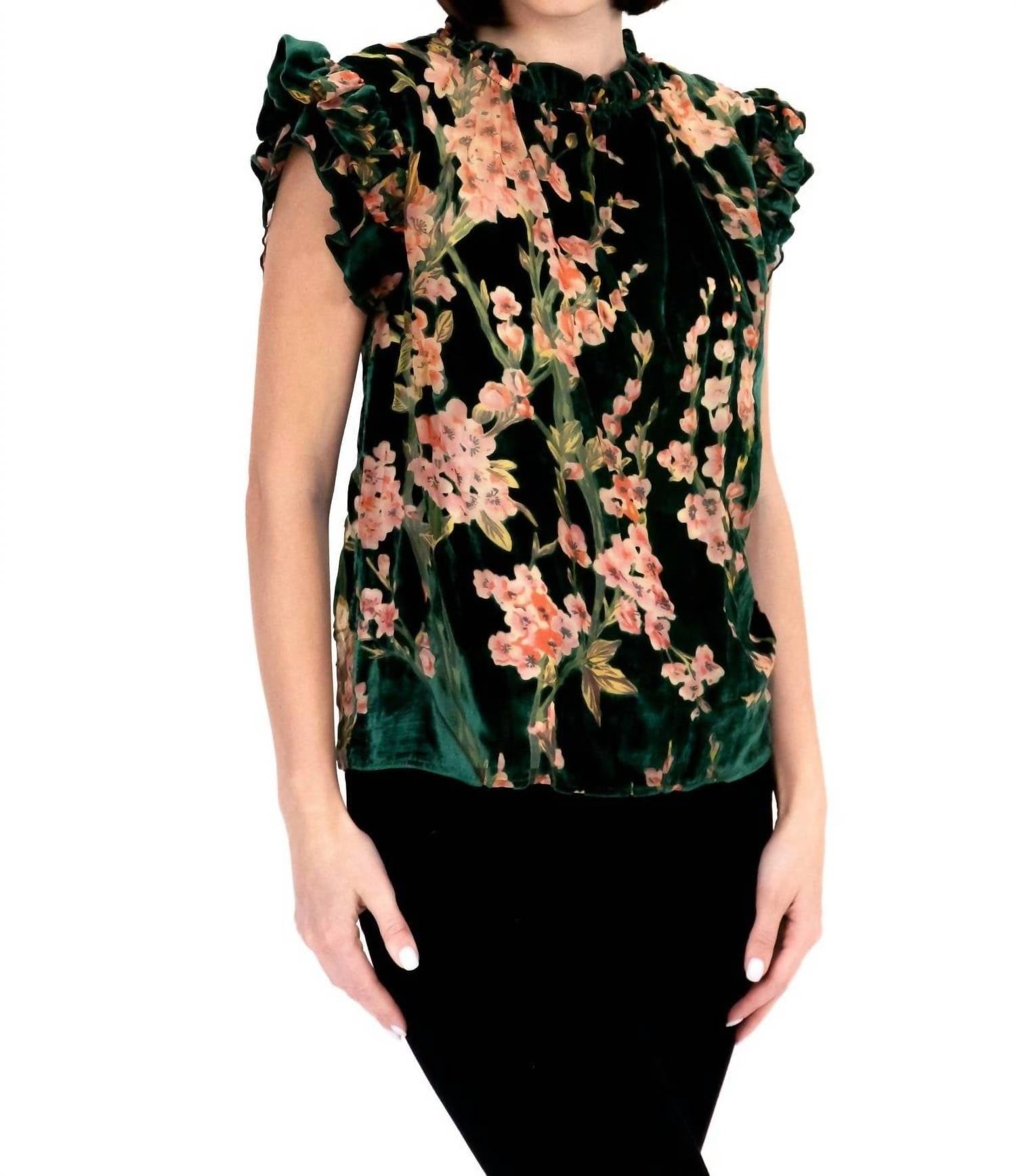 

Топ Vixen в цвете Vineyard Bloom Olive EVA FRANCO