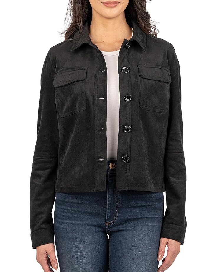 

Куртка KUT from the Kloth Yara Button Front Jacket W/ Patch Pockets, черный
