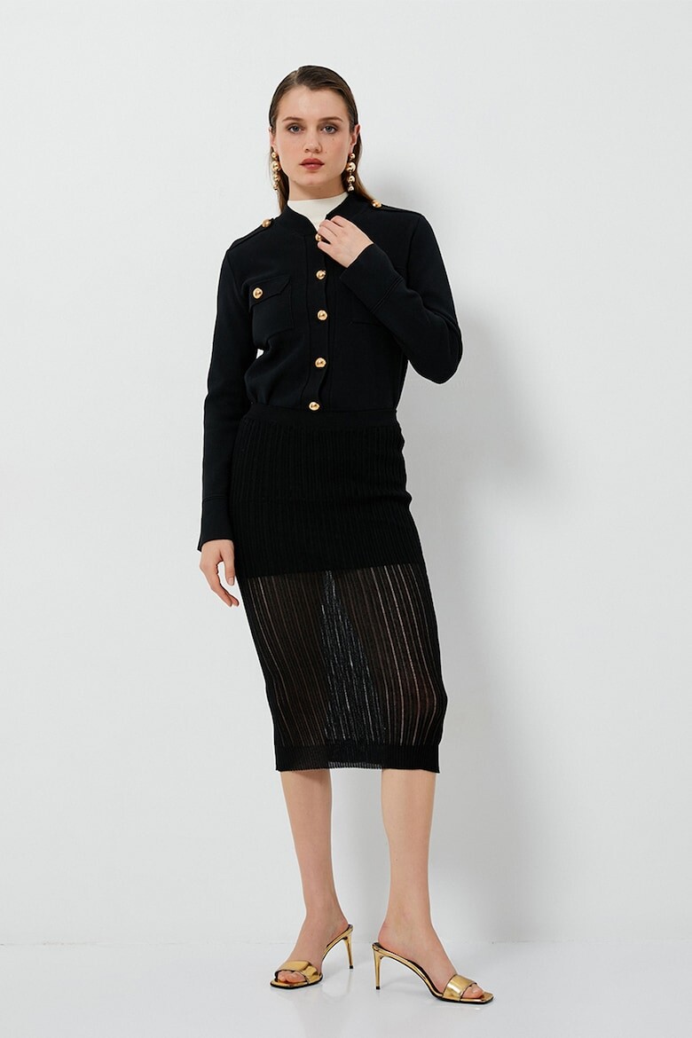 

Юбка из джерси с оборками и прозрачным подолом Koton, черный