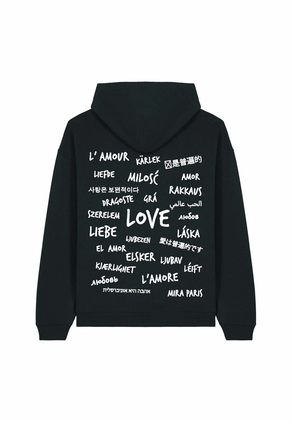 

Толстовка UNIVERSAL LOVE BACK PRINT - Hoodie Mira Paris, черный