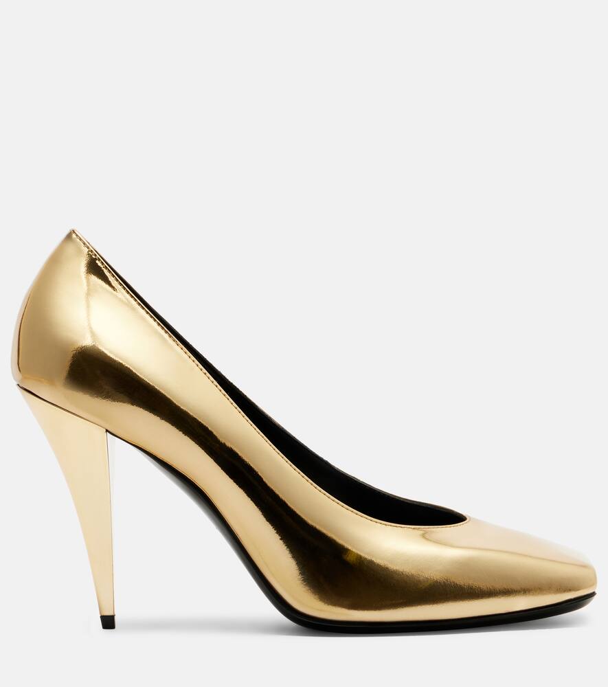 Квадратные лодочки из лаковой кожи Givenchy, Golden — фото 4