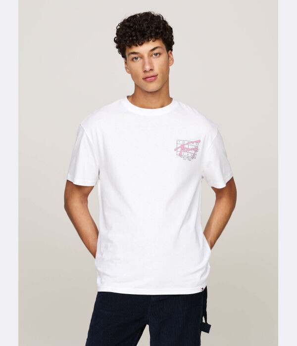 

Футболка мужская Tommy Jeans с принтом на спине, белый