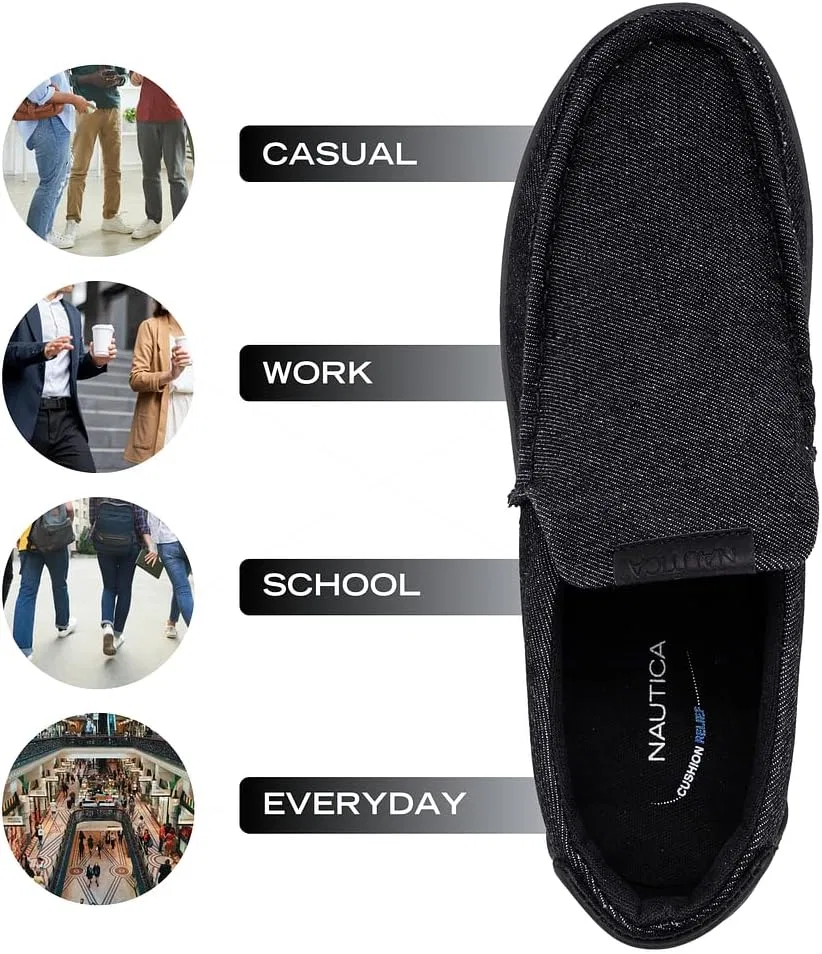 Лоферы мужские Nautica, Black Denim — фото 3