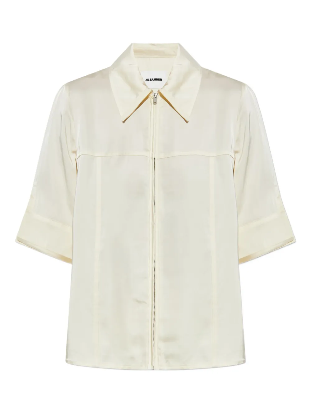 

Рубашка с застежкой-молнией спереди и воротником JIL SANDER, нейтральный