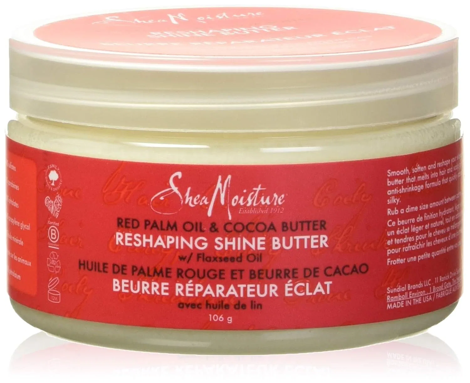 Масло для укладки волос «Red Palm Oil and Cocoa Butter Reshaping Shine Buerre» от Shea Moisture Shea Moisture