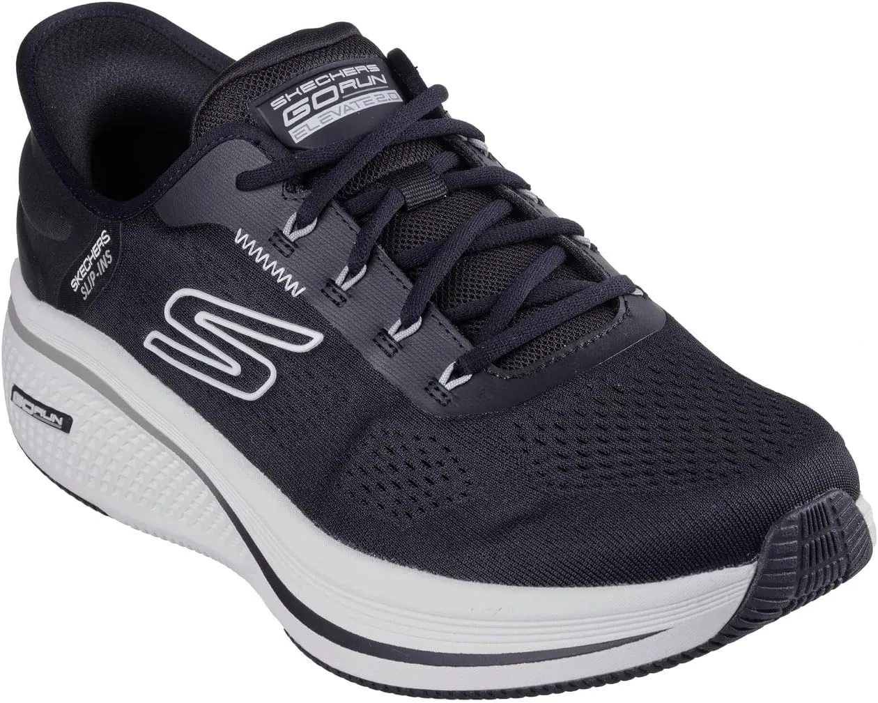 Мужские слипоны Skechers Hands Free: Go Run Elevate 2.0 Banyan Trainers, черный