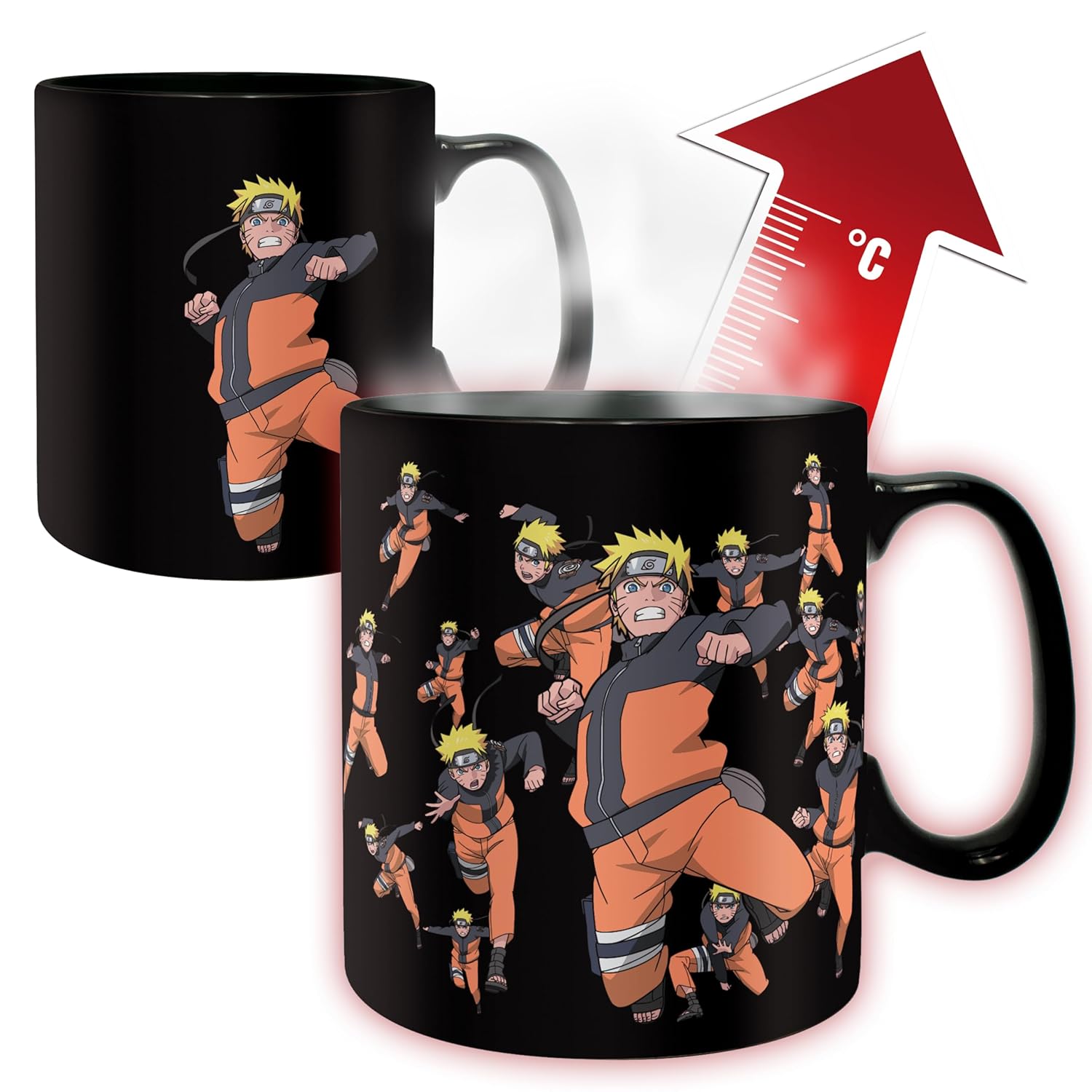 

ABYstyle Naruto Shippuden Heat Change Mug - 16 Fl Oz Coffee Mug, Naruto Gifts, Anime Cups, Manga Drinkware, Merch Gift (Abysse Corp)