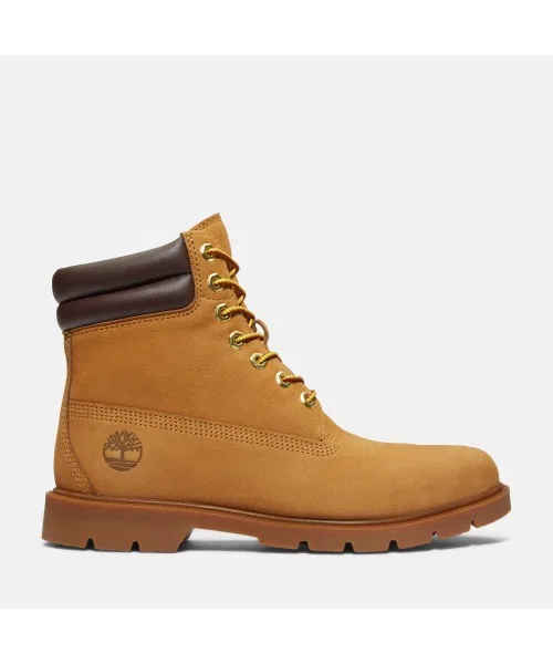 Ботинки 6 дюймов водонепроницаемые Timberland на шнуровке из нубука коричневые