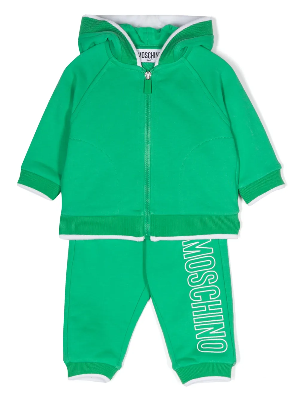 

Спортивный костюм с логотипом Moschino Kids, зеленый