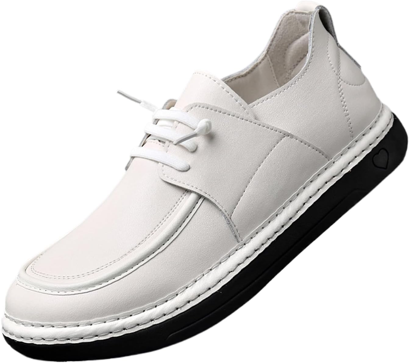 

Мужские кожаные лоферы с плоской подошвой с отделением для монет, удобные, с круглым носком, мягкой подошвой, складные, противоскользящие, и, оксфорды Fifilapin, белый