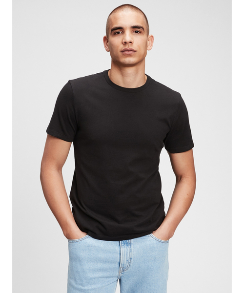 Футболка GAP из хлопкового джерси, черный — фото 2