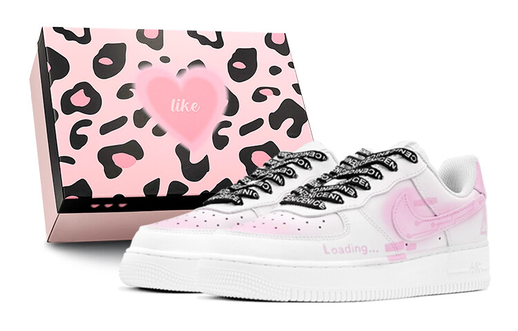 

Кроссовки Nike Air Force 1 Skateboarding Shoes Women's Low-top Pink, белый