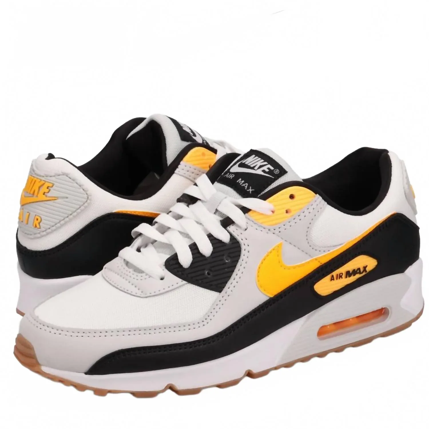 Мужские кроссовки Air Max 90 в расцветке White/Photon Dust/Black/Laser Orange Nike