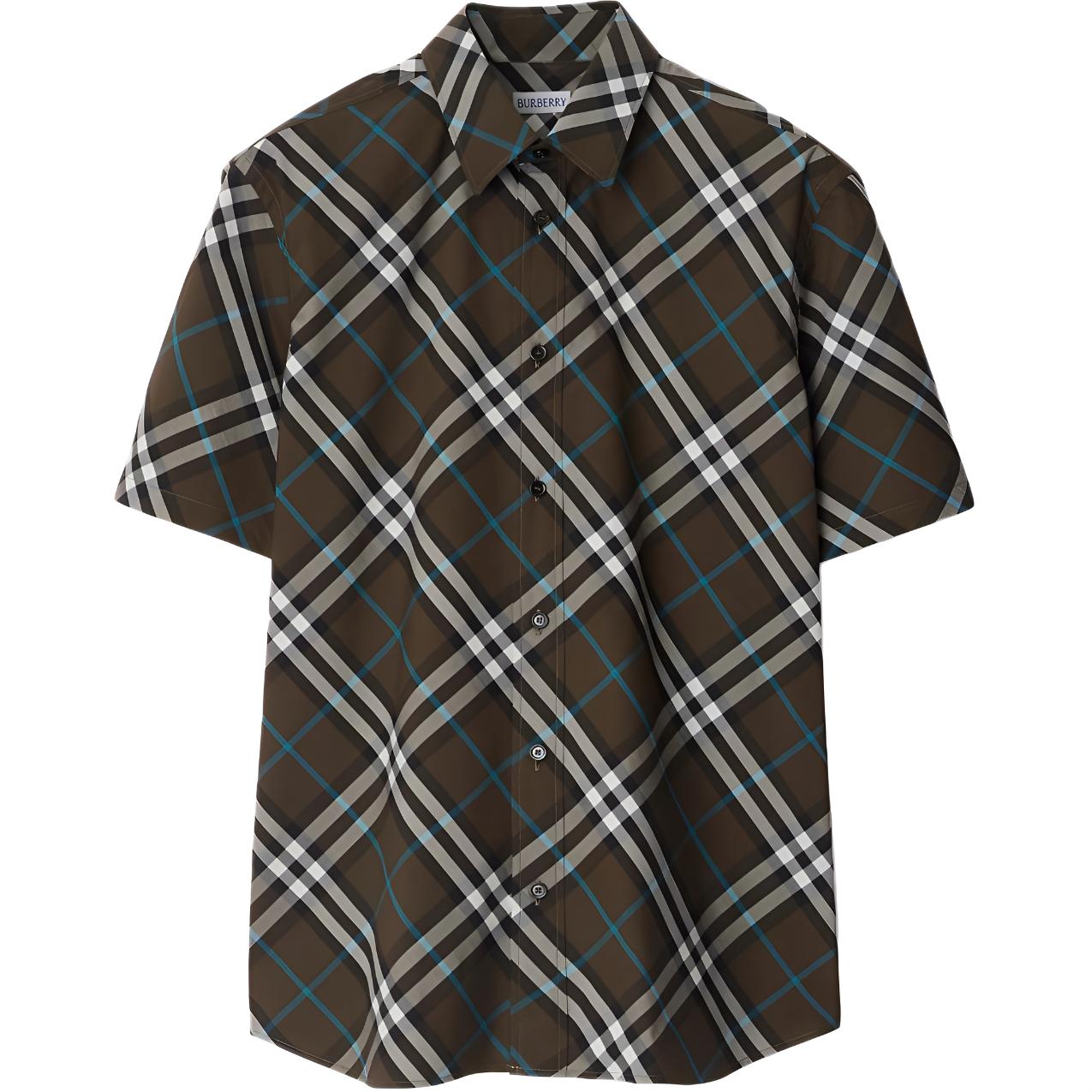 

Клетчатая рубашка Burberry, коричневая