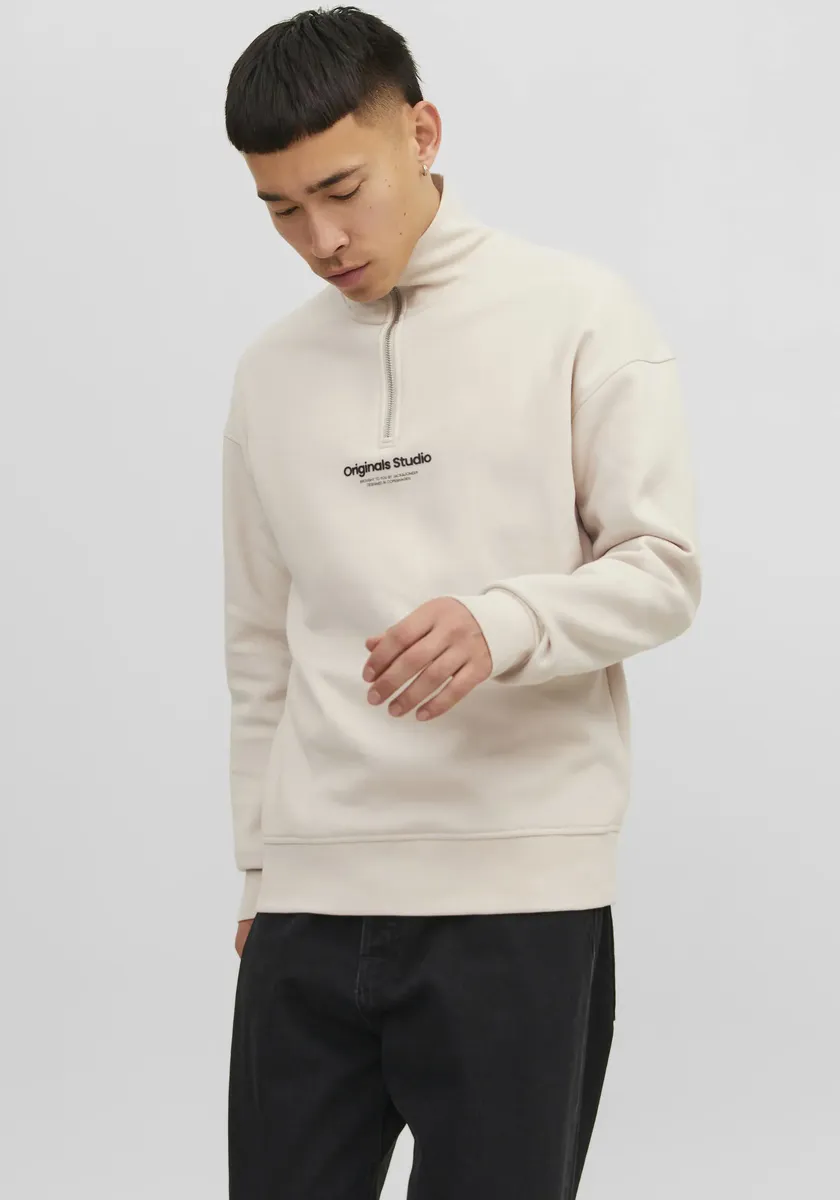 

Толстовка Jack & Jones "JORVESTERBRO SWEAT QUARTER ZIP HN NOOS", цвет Moonbeam