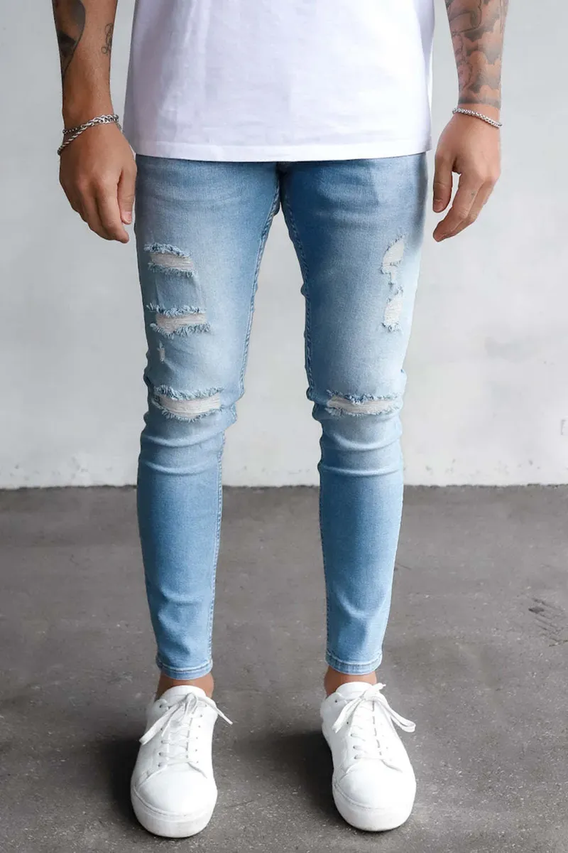 

Удобные джинсы 2Y Premium "Мужские укороченные джинсы 2Y Premium 2Y Destroyed Skinny Fit" (1 шт.), синий