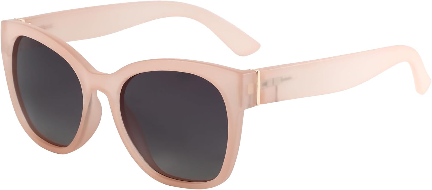 

Женские поляризованные солнцезащитные очки ZENOTTIC Cateye - большие солнцезащитные очки с защитой UV400, ретро-стиль, дизайнерские очки, C07 Nude Frame Gradient Grey Lens