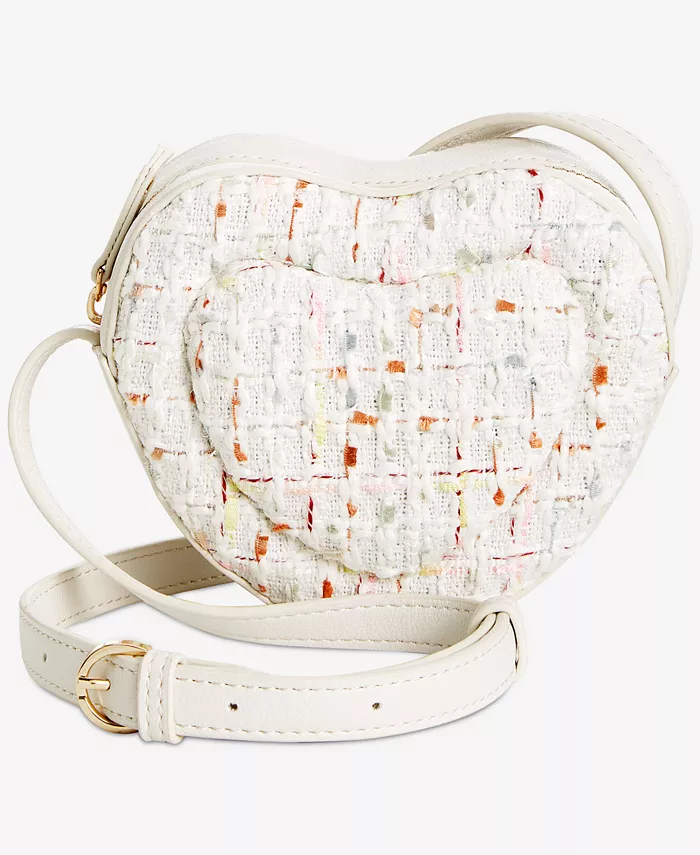 

Мини-сумка через плечо Mini Jasmii Tweed Heart On 34th, белый