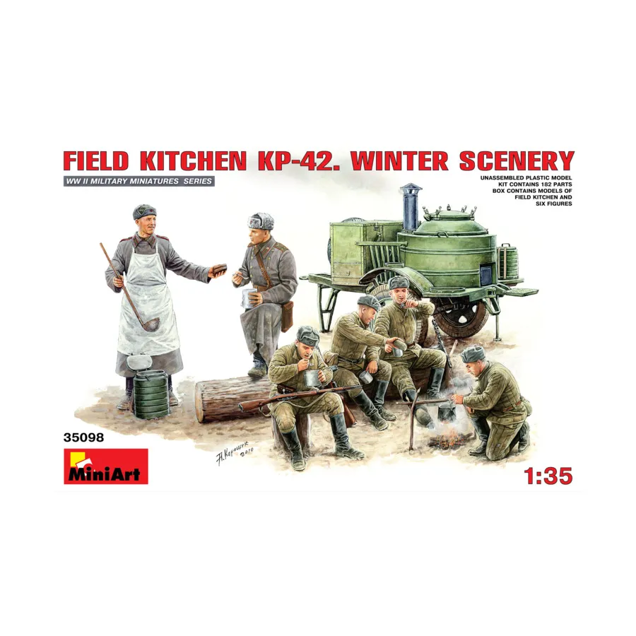 

Полевая кухня КП-42. Зимний пейзаж, WWII Military Miniatures Series (1:35) (MiniArt Models)
