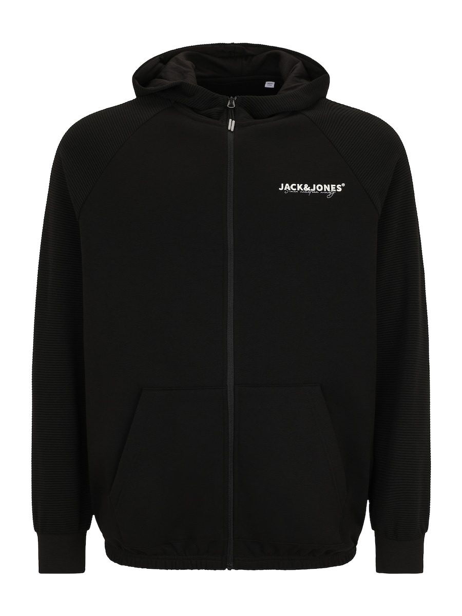 

Толстовка с капюшоном на молнии Jack & Jones Plus JJTHATCHER, черный