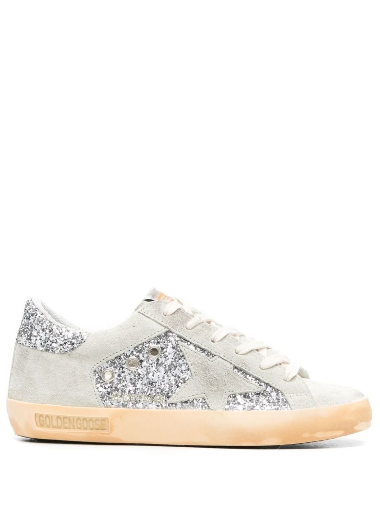 

Golden Goose кеды Super-Star с блестками, нейтральный цвет